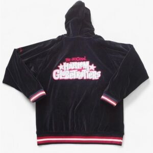 Platinum FUBU Men's Harlem Globetrotters Velour
Velvet Vintage Zip-up Jacket